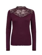 Sc-Ryan Tops Blouses Long-sleeved Burgundy Soyaconcept