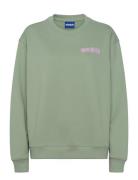 Over D Crew_B_1 Tops Sweat-shirts & Hoodies Sweat-shirts Green HUGO BL...