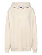 Over D Hoodie_B_1 Tops Sweat-shirts & Hoodies Hoodies Cream HUGO BLUE