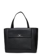 Ck Medium Shopper W/Pocket Shopper Veske Black Calvin Klein