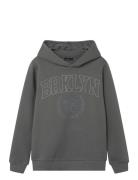 Nlmnoel Ls Bru Sweat W. Hood Tops Sweat-shirts & Hoodies Hoodies Grey ...