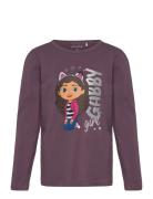 T-Shirt Ls Tops T-shirts Long-sleeved T-shirts Burgundy Minymo