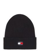 Tjm Heritage Beanie Accessories Headwear Beanies Black Tommy Hilfiger