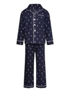 S6-Sleepwear Pant Set Pyjamas Sett Navy Polo Ralph Lauren