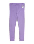 Solid Rib Leggings Bottoms Leggings Purple Mini Rodini