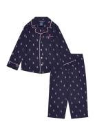 S6-Sleepwear Pant Set Pyjamas Sett Navy Polo Ralph Lauren