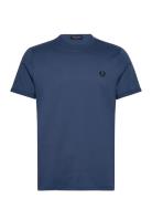 Ringer T-Shirt Tops T-shirts Short-sleeved Blue Fred Perry