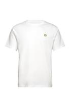 Wwace Badge T-Shirt Tops T-shirts Short-sleeved White Double A By Wood...