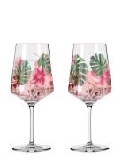 Sommers Tt Vinglas 2-P Monstera Home Tableware Glass Wine Glass White ...