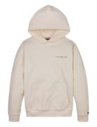 U Mini Corp Logo Hoodie Tops Sweat-shirts & Hoodies Hoodies Cream Tomm...