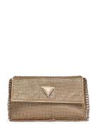 Zalina Flap Clutch Bags Clutches Gold GUESS