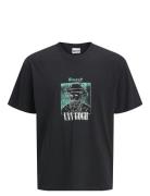 Jjvvg Ss Tee Styd Aw24 Tops T-shirts Short-sleeved Black Jack & J S