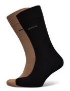 2P Rs Bamboo Underwear Socks Regular Socks Brown BOSS