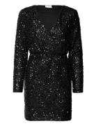 Vicava Sequin Dress / 1 Kort Kjole Black Vila