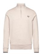 Half Zip Sweatshirt Tops Sweat-shirts & Hoodies Sweat-shirts Cream Fre...