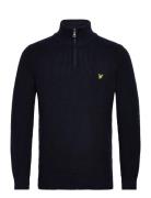 Shaker Stitch Quarter Zip Tops Knitwear Half Zip Jumpers Navy Lyle & S...