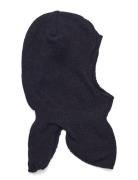 Balaclava Structure Knit Accessories Headwear Balaclava Navy Minymo