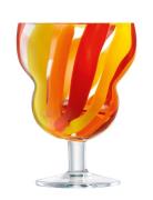 Vinglas Folk Orange/Red/Yellow Set 2 Lsa Home Tableware Glass Wine Gla...