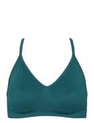 Lucia Bra Top Solid Lingerie Bras & Tops Soft Bras Tank Top Bras Green...