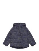 Jacket Quilted Aop Fôret Jakke Navy Minymo