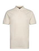 Mercerised Hz Polo Tops Polos Short-sleeved Cream Hackett London