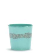 Coffee Cup 25Cl Azure-Stripes Red Feast By Ottolenghi Set/4 Home Table...