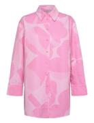 Heitto Unikko Tops Shirts Long-sleeved Pink Marimekko