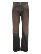 Al Straight Leg Jeans Bottoms Jeans Relaxed Grey Wood Wood