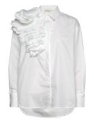 Cmpleat-Frill-Shirt Tops Shirts Long-sleeved White Copenhagen Muse