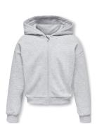 Kogfave L/S Zip Hood Swt Tops Sweat-shirts & Hoodies Hoodies Grey Kids...