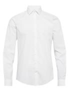 Poplin Stretch Slim Shirt Tops Shirts Business White Calvin Klein