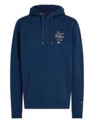 Script Hilfiger Stack Hoody Tops Sweat-shirts & Hoodies Hoodies Navy T...