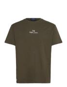 Classic Fit Logo Jersey T-Shirt Tops T-shirts Short-sleeved Khaki Gree...