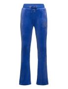 Diamante Velour Bootcut Bottoms Sweatpants Blue Juicy Couture