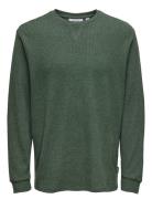 Onswaffle Rlx Ls Tee Tops Sweat-shirts & Hoodies Sweat-shirts Green ON...