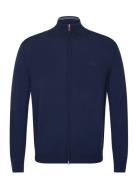 Extrafine Merino Wool Zip Cardigan Tops Knitwear Full Zip Jumpers Navy...