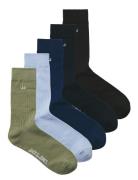 Jacjj Solid Socks 5 Pack Underwear Socks Regular Socks Blue Jack & J S