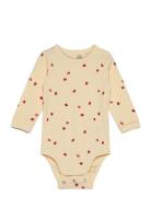 Body Ladybug Aop Bodies Long-sleeved Yellow Lindex