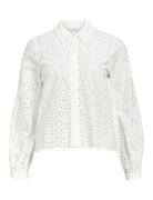 Objbitten L/S Re Shirt Noos Tops Shirts Long-sleeved Cream Object