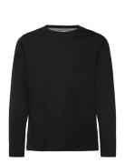 Basic Rib T-Shirt Tops T-shirts Long-sleeved T-shirts Black Mango