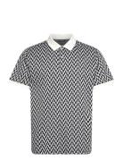 Devon Jacquard Polo Tops Polos Short-sleeved Black J. Lindeberg