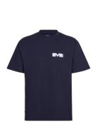 Statement T-Shirt Tops T-shirts Short-sleeved Navy Makia