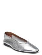 Soft Metal Lthr Ballerina No Bow Ballerinasko Ballerinaer Silver Tommy...