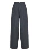 Pinstripe Melange Maria Pants Bottoms Trousers Suitpants Navy Mads Nør...