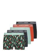 Jacwest Leaf Trunks 5 Pack Boksershorts Black Jack & J S