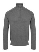 Bs Vangelis Regular Fit Knitwear Tops Knitwear Half Zip Jumpers Grey B...