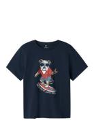 Nkmfuldme Ss Top Box Tops T-shirts Short-sleeved Navy Name It