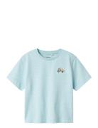 Nmmfredery Ss Nreg Top Pb Tops T-shirts Short-sleeved Blue Name It